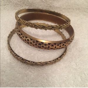 NEW*3 unique brass bangles.